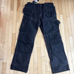 Blaklader 1600 Work Pants Black Cordura YKK Zip Men's Size 38x36 New With Tags